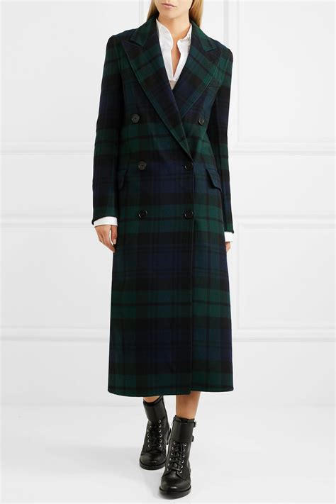 burberry double-breasted tartan coat|Burberry in the 90s.